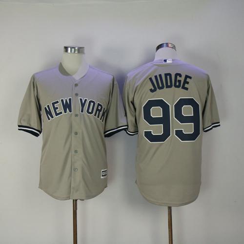 Yankees #99 Aaron Judge Grey New Cool Base Stitched MLB Jersey